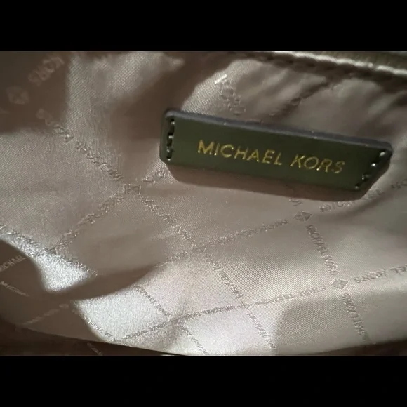 NWOT Michael Kors Center Stripe Morgan Large Tote Olive Multi - Picture 14 of 15